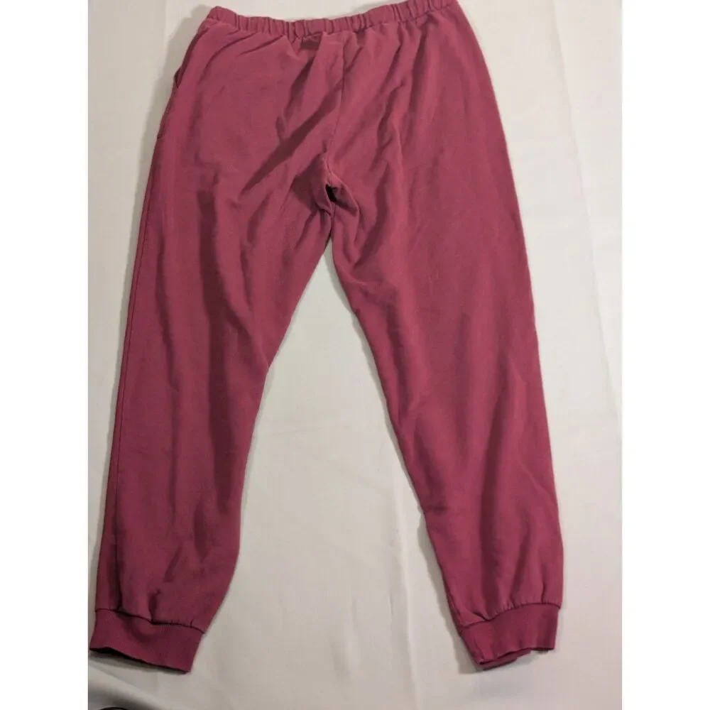 Keith Haring Burgundy Jogger Pants Men's Small Graphic Logo Drawstring Casual  D